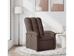 Poltrona| Poltrona de massagens reclinável tecido -escuro SHL646224 Castanho