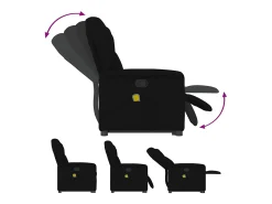 Clearance Poltrona de massagens reclinável elevatória tecido SHL280482 Preto