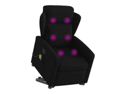 Clearance Poltrona de massagens reclinável elevatória tecido SHL280482 Preto