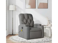 Poltrona de massagens reclinável tecido cinzento-escuro SHL778133^ Poltrona
