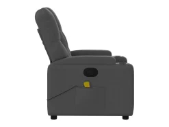 Poltrona de massagens reclinável tecido cinzento-escuro SHL778133^ Poltrona