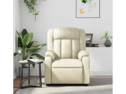 Outlet Poltrona de massagens reclinável couro artificial cor SHL710984 Creme