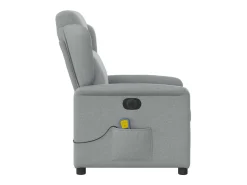 Online Poltrona de massagens reclinável elétrica tecido -claro SHL593520 Cinzento