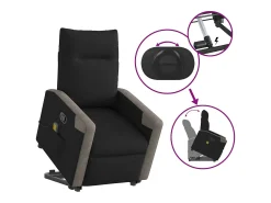 Poltrona de massagens reclinável elevatória tecido SHL292090^ Poltrona