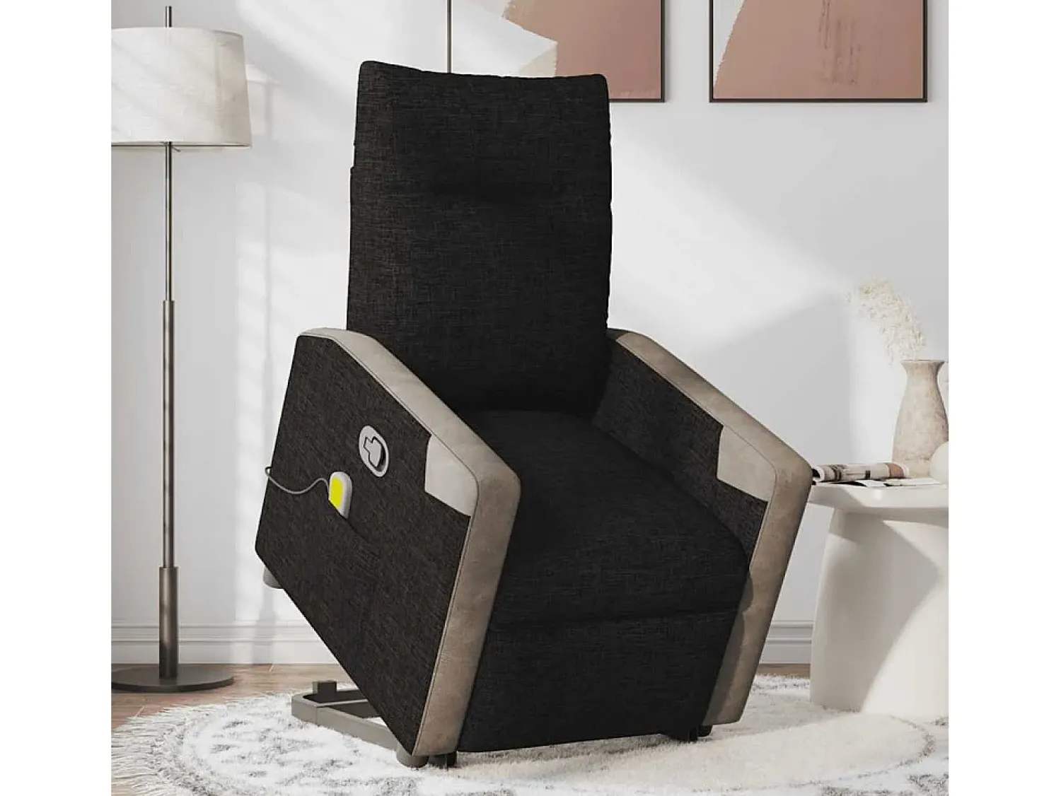 Poltrona de massagens reclinável elevatória tecido SHL292090^ Poltrona