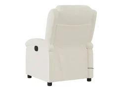 Clearance vidaxl Poltrona de massagens reclinável elétrica veludo cor Creme