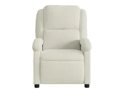 Clearance vidaxl Poltrona de massagens reclinável elétrica veludo cor Creme