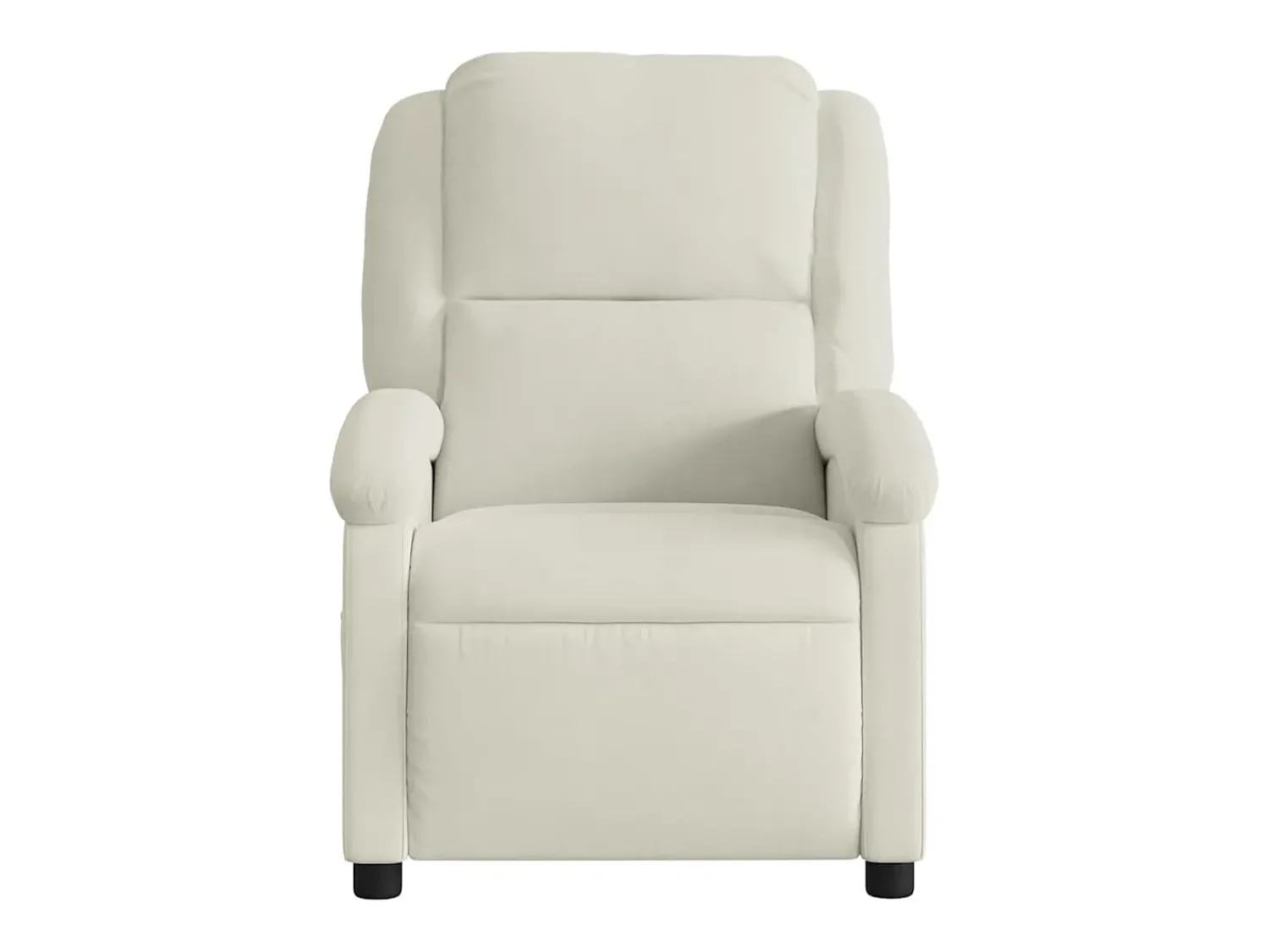 Clearance vidaxl Poltrona de massagens reclinável elétrica veludo cor Creme