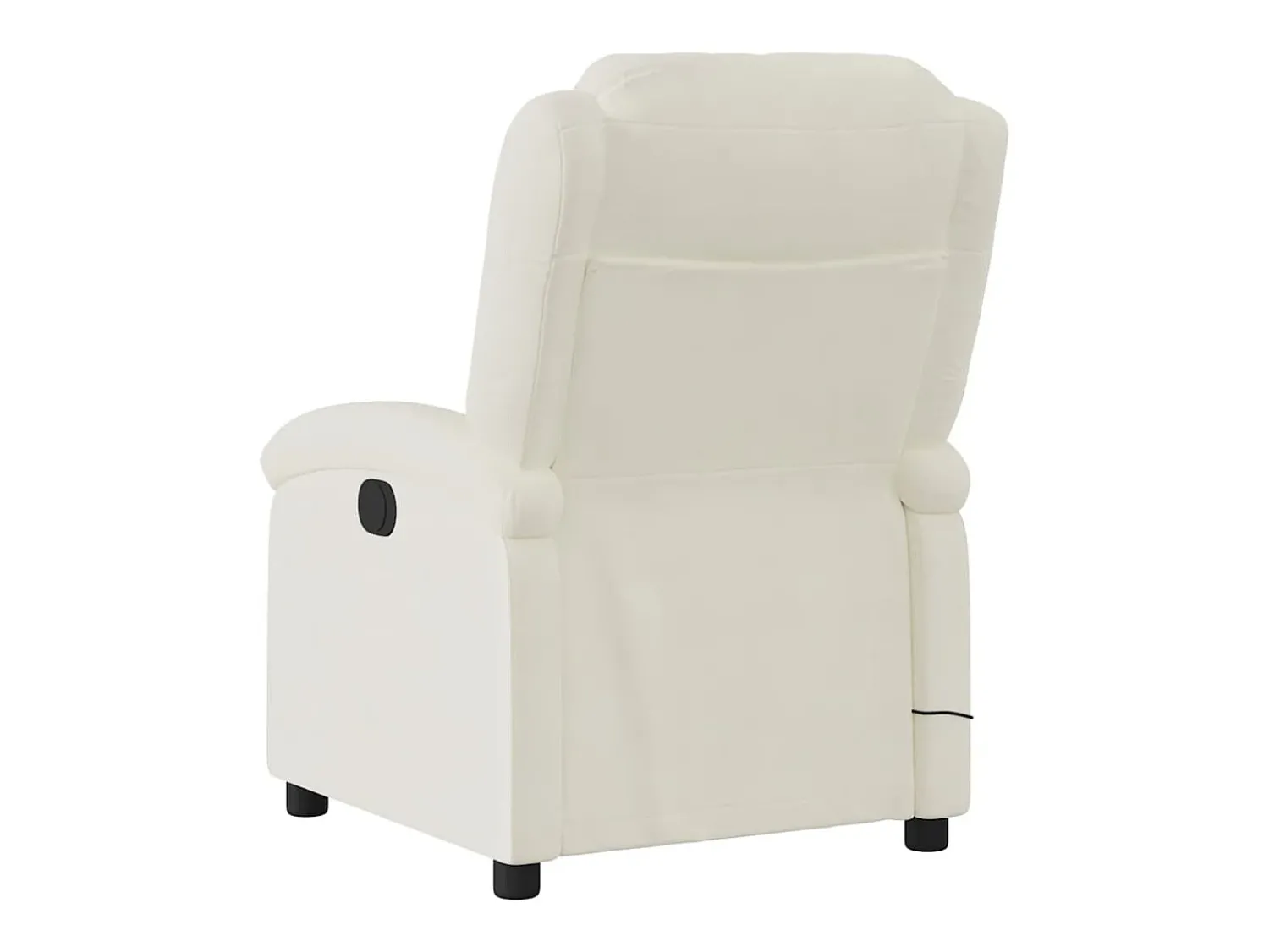 Clearance vidaxl Poltrona de massagens reclinável elétrica veludo cor Creme