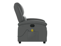 Poltrona* Poltrona de massagens reclinável couro artificial SHL453014 Cinzento