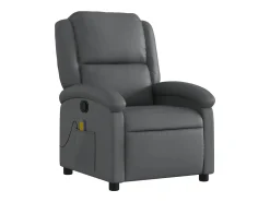 Poltrona* Poltrona de massagens reclinável couro artificial SHL453014 Cinzento