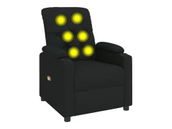 Online vidaxl Poltrona de massagens tecido Preto