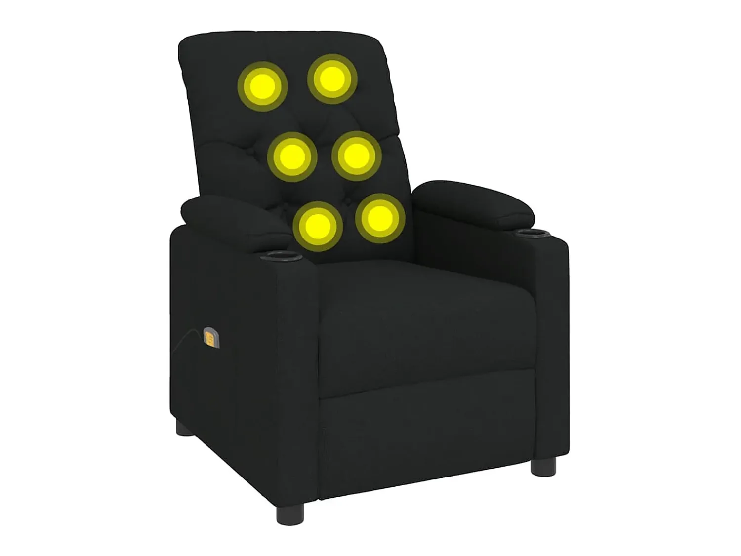 Online vidaxl Poltrona de massagens tecido Preto