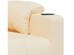 Poltrona|vidaxl Poltrona de massagens tecido cor Creme