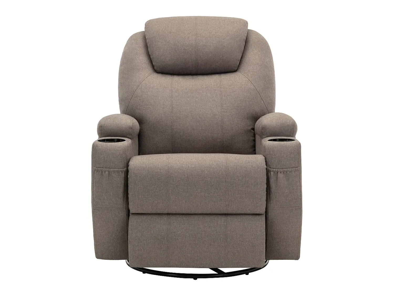 Poltrona|Vente-unique Poltrona de massagens tecido , toques e vibrações - SILVANO Taupe