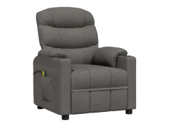 Poltrona*vidaxl Poltrona de massagens tecido -escuro Cinzento