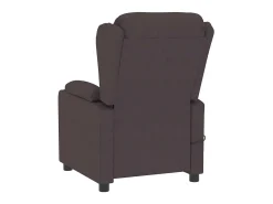 vidaxl Poltrona de massagens tecido -escuro Castanho