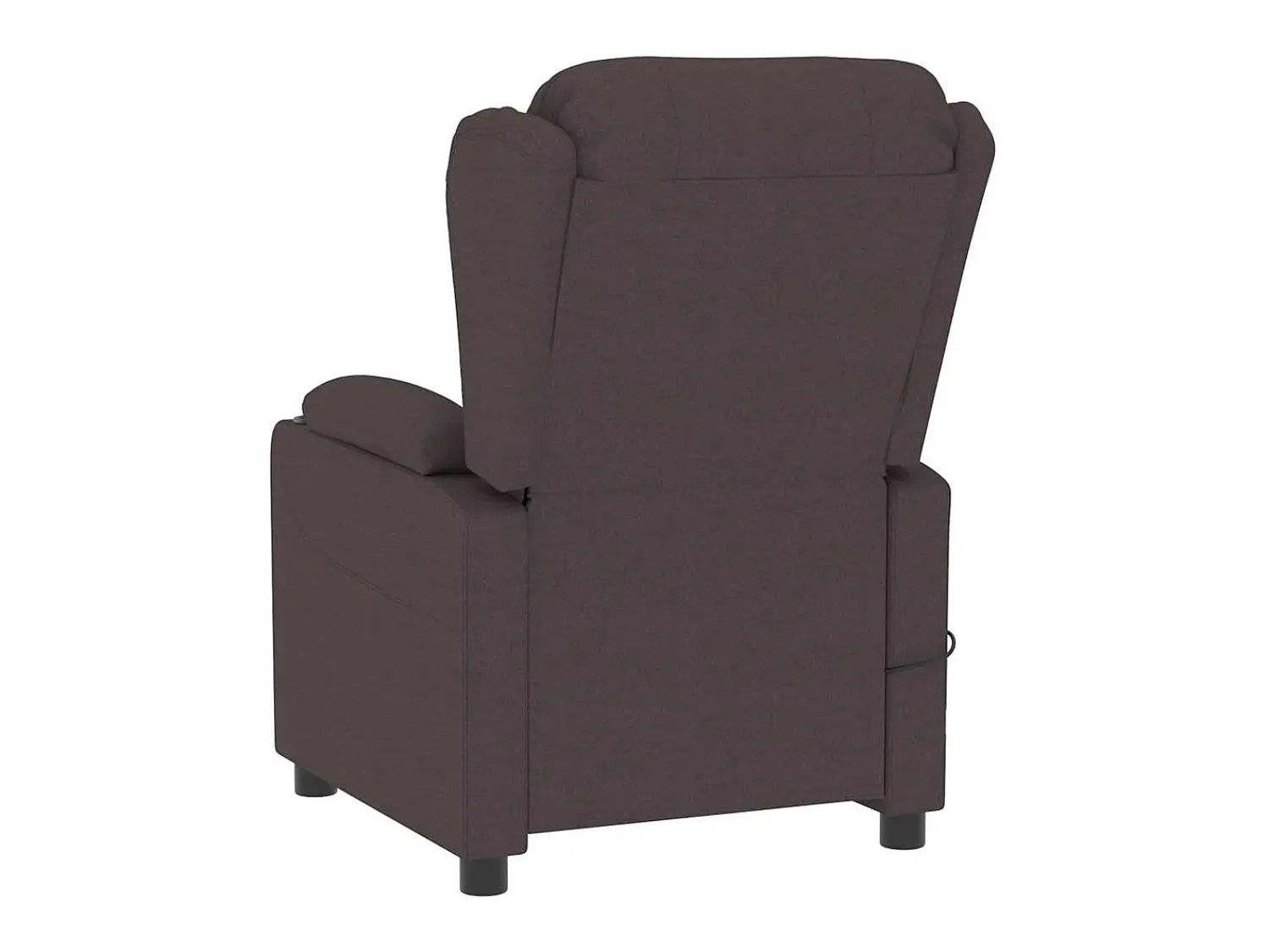 vidaxl Poltrona de massagens tecido -escuro Castanho