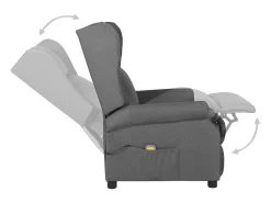 Poltrona|vidaxl Poltrona de massagens tecido -claro Cinzento