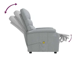 Sale vidaxl Poltrona de massagens tecido -claro Cinzento