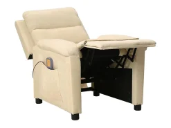 vidaxl Poltrona de massagens tecido cor^ Poltrona