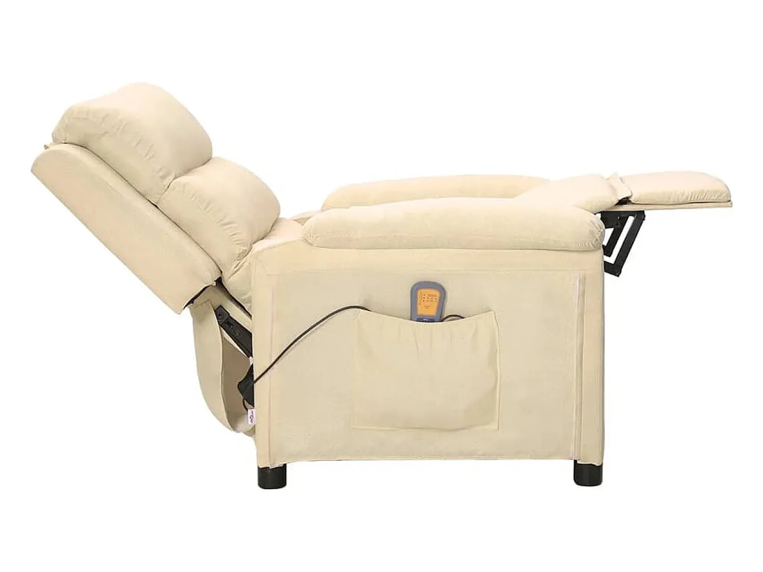 vidaxl Poltrona de massagens tecido cor^ Poltrona