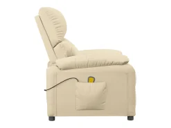 vidaxl Poltrona de massagens tecido cor^ Poltrona