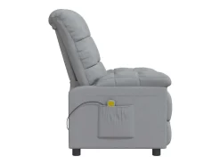 Poltrona*vidaxl Poltrona de massagens tecido -claro Cinzento