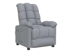 Poltrona*vidaxl Poltrona de massagens tecido -claro Cinzento