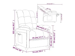 Poltrona*vidaxl Poltrona de massagens tecido -claro Cinzento