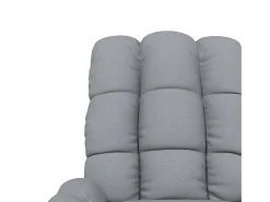 Poltrona*vidaxl Poltrona de massagens tecido -claro Cinzento