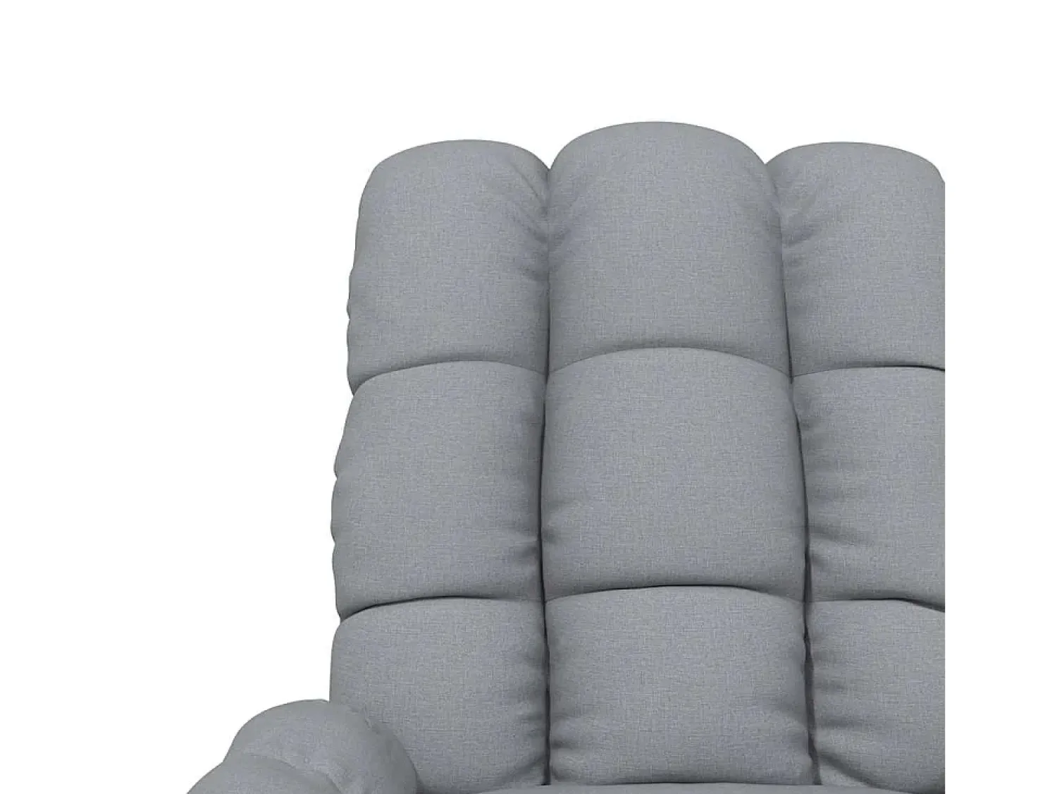 Poltrona*vidaxl Poltrona de massagens tecido -claro Cinzento