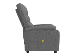 Best vidaxl Poltrona de massagens tecido -escuro Cinzento