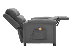 vidaxl Poltrona de massagens tecido -claro^ Poltrona