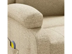 Poltrona*vidaxl Poltrona de massagens tecido cor Creme