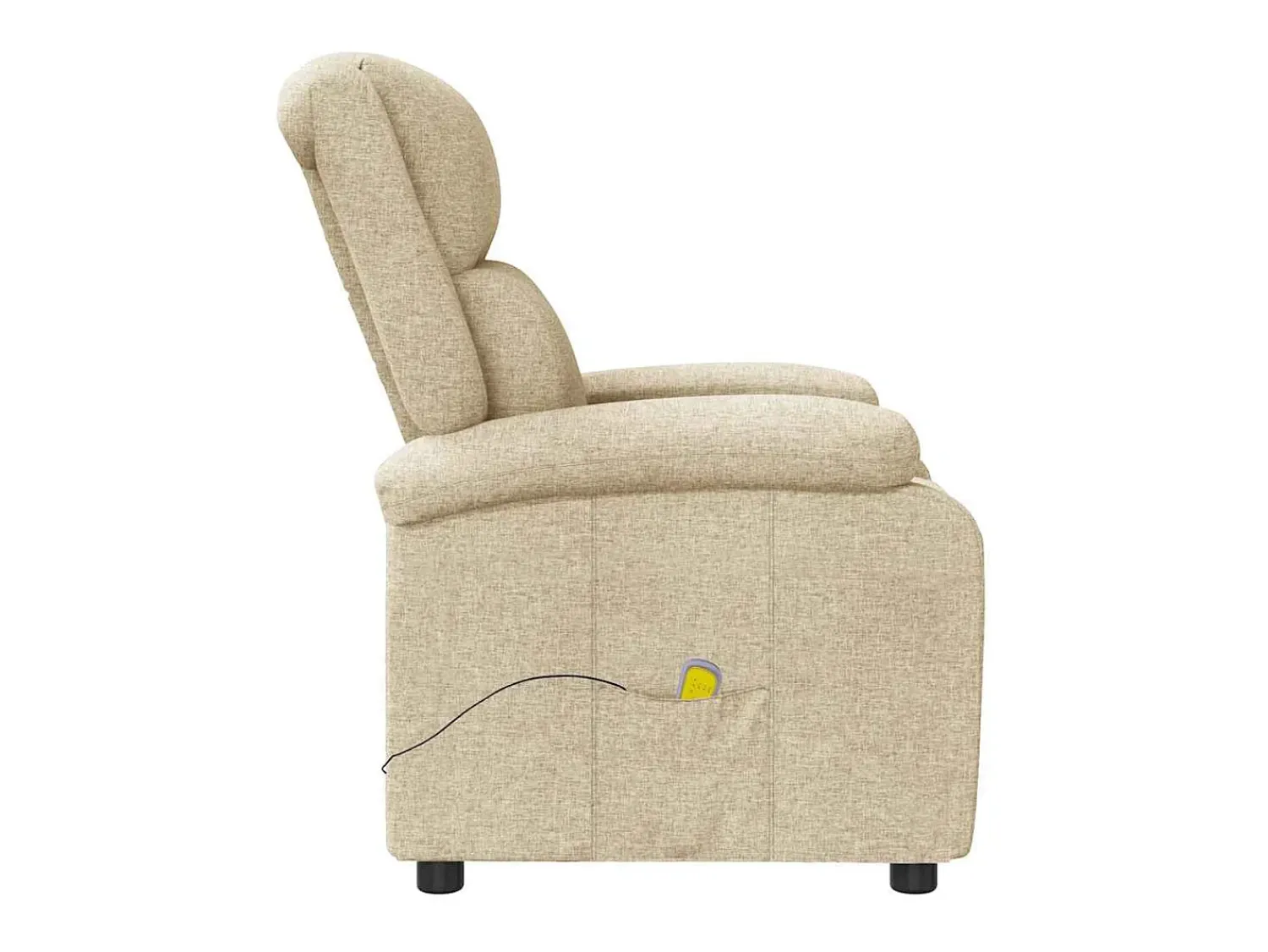 Poltrona*vidaxl Poltrona de massagens tecido cor Creme