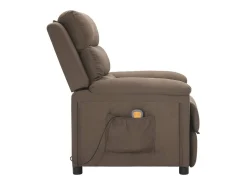 Clearance vidaxl Poltrona de massagens tecido cinza-acastanhado Taupe