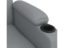 Poltrona*vidaxl Poltrona de massagens tecido -claro Cinzento