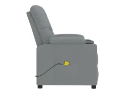 Poltrona*vidaxl Poltrona de massagens tecido -claro Cinzento