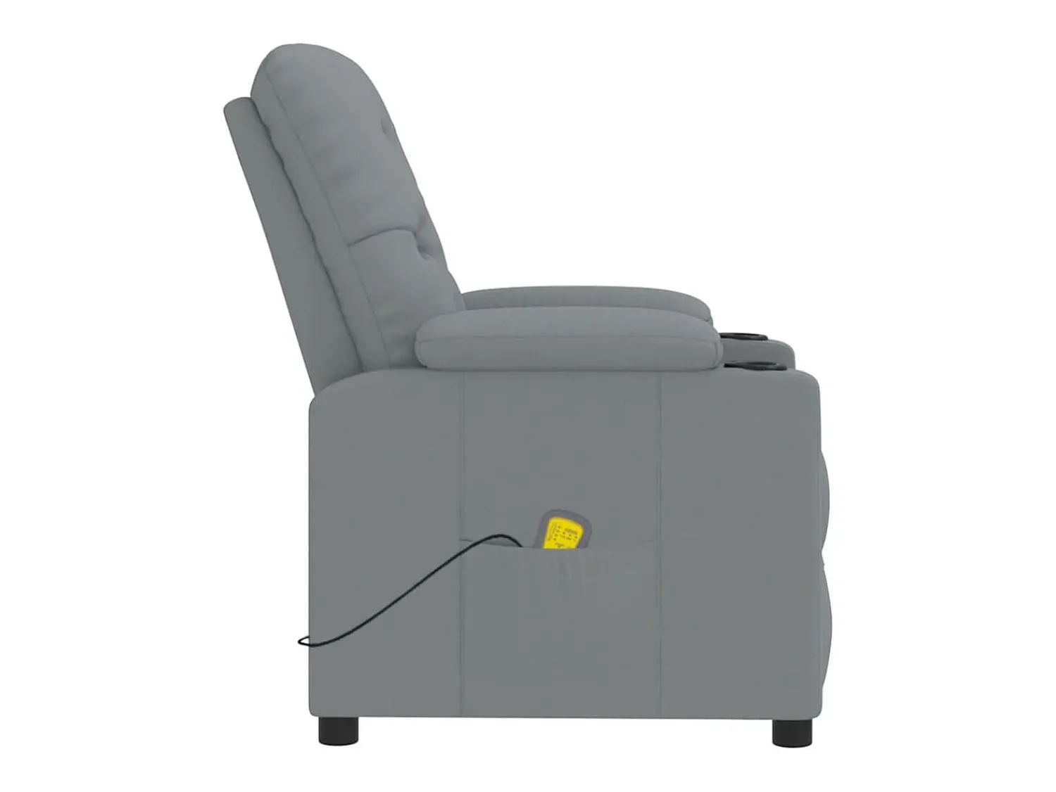 Poltrona*vidaxl Poltrona de massagens tecido -claro Cinzento