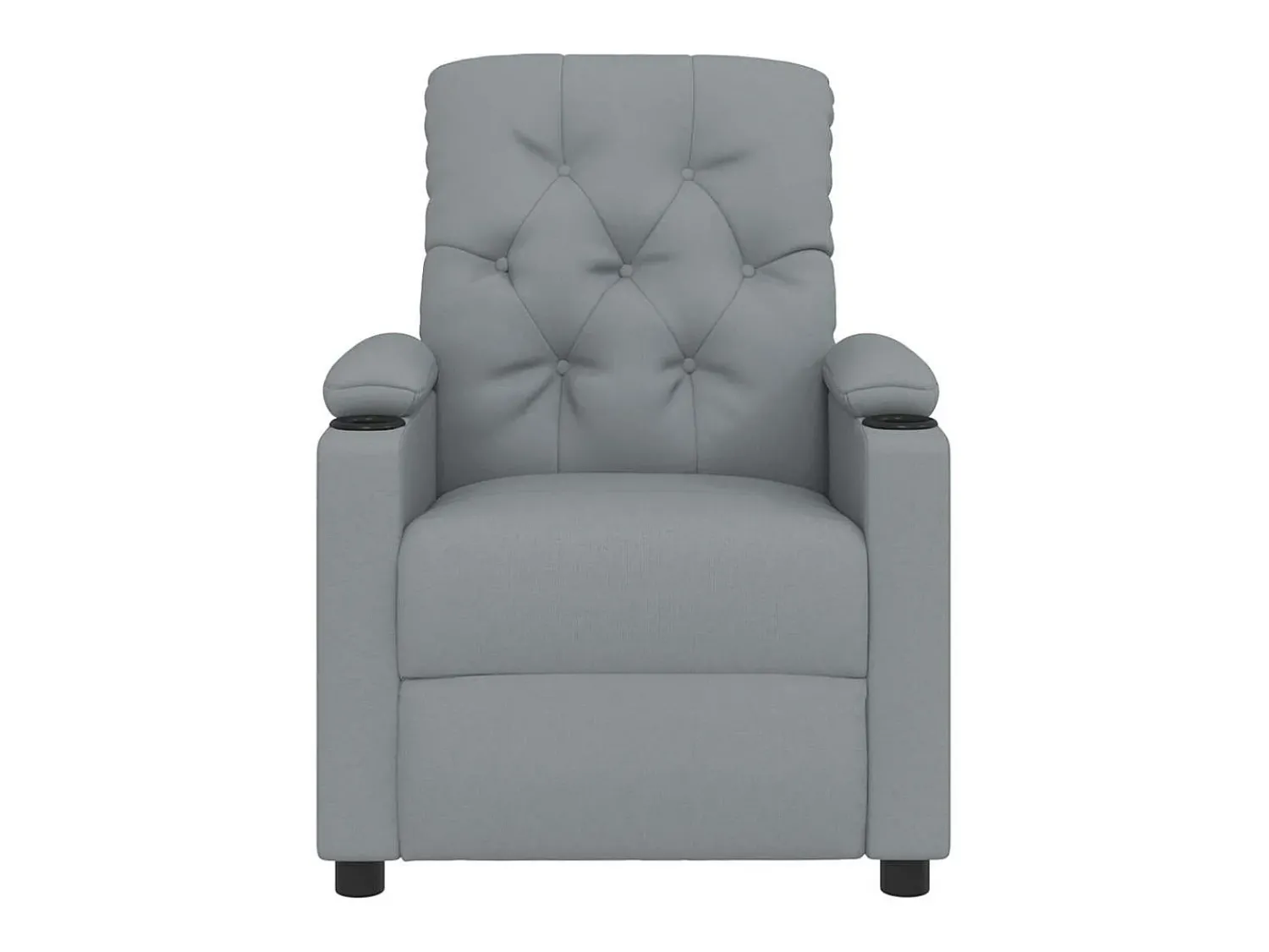 Poltrona*vidaxl Poltrona de massagens tecido -claro Cinzento
