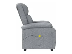 Poltrona*vidaxl Poltrona de massagens tecido -claro Cinzento