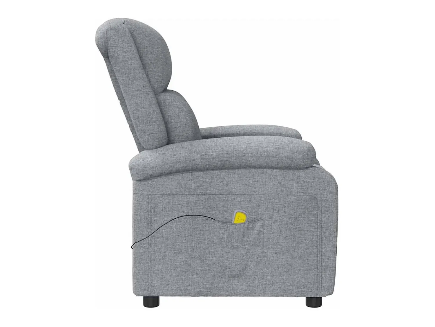Poltrona*vidaxl Poltrona de massagens tecido -claro Cinzento