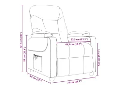 Poltrona|vidaxl Poltrona de massagens tecido -claro Cinzento