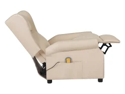 Poltrona|vidaxl Poltrona de massagens tecido cor Creme