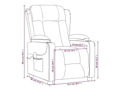 Poltrona|vidaxl Poltrona de massagens tecido -claro Cinzento