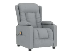 Poltrona|vidaxl Poltrona de massagens tecido -claro Cinzento