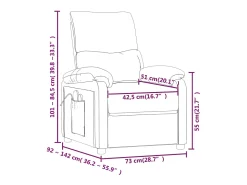 Poltrona*vidaxl Poltrona de massagens tecido -claro Cinzento
