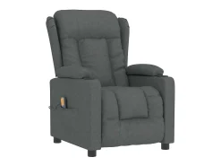 Best vidaxl Poltrona de massagens tecido -escuro Cinzento