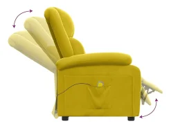 vidaxl Poltrona de massagens veludo^ Poltrona